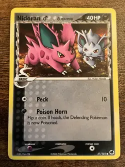 Pokemon TCG Nidoran M 57/101 Dragon Frontiers Delta Species Card Regular LP - Image 1