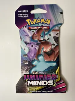 Pokemon TCG Sun and Moon Unified Minds Sleeved Booster Pack - Image 1