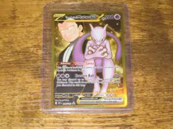 Pokemon Mewtwo EX TCG Hyper Rare Card Team Rockets 240/182 Destined Rivals - Image 1
