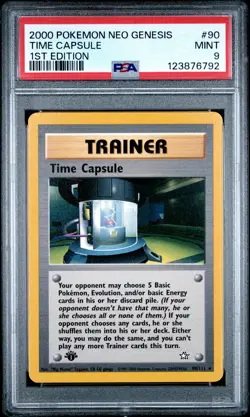 2000 POKEMON NEO GENESIS 1ST ED #90 TIME CAPSULE PSA 9 - Image 1