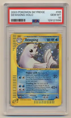PSA 10 Pokemon Skyridge Holo Rare SWIRL Dewgong H6/H32 GEM MINT Condition! - Image 1