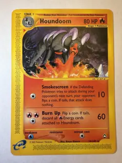 Pokemon TCG Houndoom Aquapolis 014/147 Regular Rare 2002 80 HP Naoyo Kimura - Image 1
