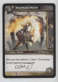 2006 World of Warcraft TCG: Heroes of Azeroth Skullflame Shield #299 - Image 1