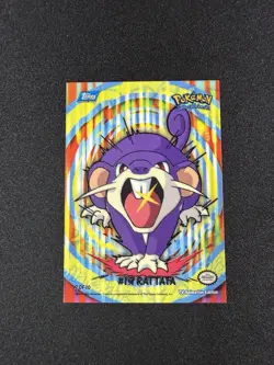 2000 Topps Pokemon Stick On #9 19 Rattata Series 2 Chase TV Animation Sticker - Image 1
