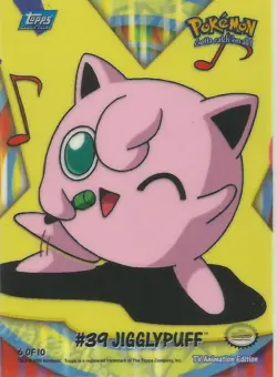 Pokemon TV Animation Edition Series 2: #39 Jigglypuff Animation Stick-ons Card 6 - Image 1