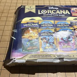 DAMAGED BOX Disney Lorcana Trading Card Game 2 Decks 4 Booster Packs 1 Promo - Image 2