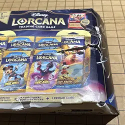 DAMAGED BOX Disney Lorcana Trading Card Game 2 Decks 4 Booster Packs 1 Promo - Image 4
