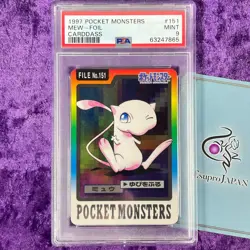 PSA 9 1997 Mew #151 Pocket Monsters Carddass Japanese Bandai MINT Foil Graded - Image 1