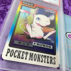 PSA 9 1997 Mew #151 Pocket Monsters Carddass Japanese Bandai MINT Foil Graded - Image 3