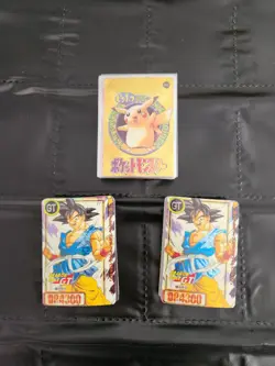 2 Lots Dragon Ball GT + 1 lot Pokemon - 111 Cards /Stickers Holo Vending Machine - Image 1
