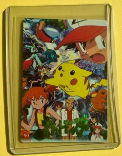 ASH MISTY PROF OAK PIKACHU Vending Machine Prism Sticker 2000 - Pokemon Card NM - Image 1