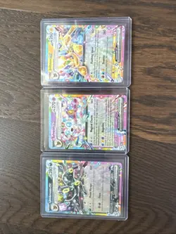 Pokemon Prismatic Evolutions ex Lot of 9 Complete Evolutions with Stamped Eevee - Image 4