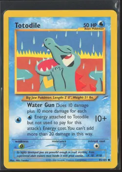 Totodile Common Neo Destiny 085/105 HP Pokemon Card - Image 1