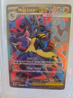 mega lucario ex-#160-ultra Rare - 2025 Pokemon MEGA EN- PSA MINT 9#160 - Image 4
