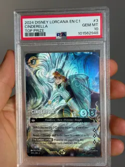 2024 Disney Lorcana En C1 Top Prize #3 Cinderella Stouthearted PSA 10 GEM MINT - Image 1