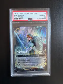 2024 Disney Lorcana En C1 Top Prize #3 Cinderella Stouthearted PSA 10 GEM MINT - Image 4