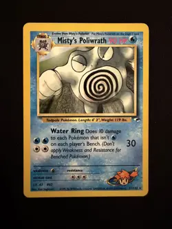 Pokemon TCG Misty's Poliwrath Gym Heroes 31/132 Non-Holo Unlimited Rare LP - Image 1