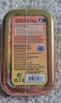 Pokemon TCG Scarlet & Violet 151 Mini Tin (2 packs) - Meowth - NEW / SEALED - Image 2