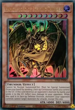 SDSA-EN043 HAMON, LORD OF STRIKING THUNDER ULTRA RARE 1ST EDITION YuGiOh CARD - Image 1