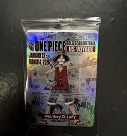 IN HAND One Piece Monkey D. Luffy US College Basketball Promo Card RUTGERS 01/23 - Image 3
