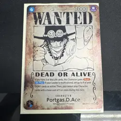 Portgas.D.Ace (SP) OP13-119 (ERROR) Wanted Poster Card (ENGLISH) - Image 1