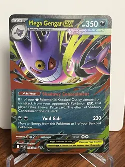 Mega Gengar EX 056/094 Me02: Phantasmal Flames Holo Pokemon Card Near Mint - Image 1
