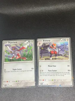 Pawniard 148 and Bisharp 149 Cosmos Holos - Set of 2 Promo Pokemon Cards - NM - Image 1