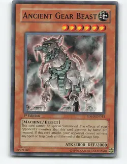 Ancient Gear Beast #SD10-EN013 1st Edition Yugioh Card - Image 1
