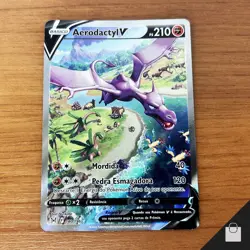 Aerodactyl V 180/196 Lost Origin Pokemon Alternate Brazilian Pack Fresh Card NM+ - Image 1