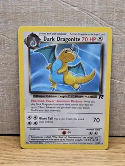 Dark Dragonite 22/82 Team Rocket Non-Holo Rare Pokemon Card TCG - Image 1