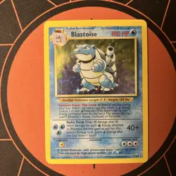 Blastoise 2/102 unlimited Holo Rare Base Card Heavy Play-Damaged - Image 1