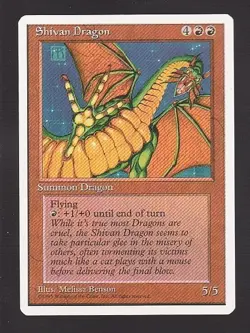 MTG 4th Edition Shivan Dragon - Image 1