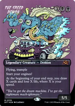 The Speed Demon FOIL BORDERLESS Aetherdrift Magic MTG NM - Image 1