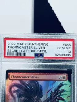 2022 Secret Lair Extended Art Foil Thorncaster Sliver MTG PSA 10 - Image 2