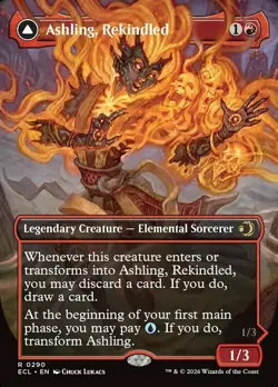 Mint/Near-Mint, English - 1 x MTG Ashling, Rekindled // Ashling, Rimebound - Foi - Image 1
