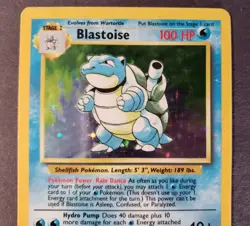 Pokemon TCG Blastoise Base Set Holo Unlimited Rare Card 2/102 WOTC MP - Image 3