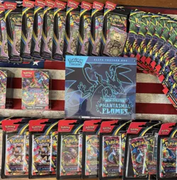Sealed LOT of Pokemon PHANTASMAL FLAMES - ETB Sleeved Booster Pack Bundle + More - Image 3