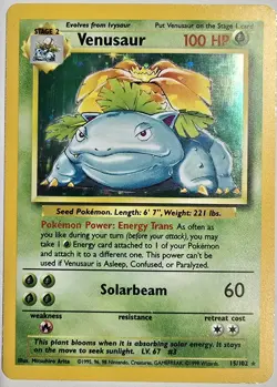 Pokemon TCG Venusaur Base Set 15/102 Holo Rare 1999 - Image 1