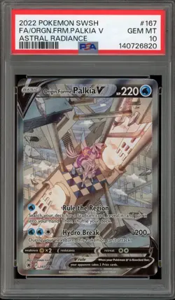 Pokemon Origin Forme Palkia V Astral Radiance Full Alt Art #167 PSA 10 Gem Mint - Image 1