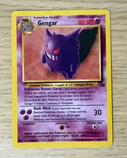 Gengar 20/62 Original Non Holo Rare Fossil Set Pokemon TCG WOTC - LP - Image 1