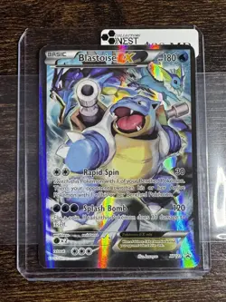 Pokemon TCG Blastoise EX XY122 Full Art Holo Black Star MP - Image 2