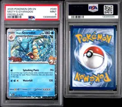2025 POKEMON DRI EN-DESTINED RIVALS PRERELEASE #049 MISTY'S GYARADOS PSA 9 - Image 3