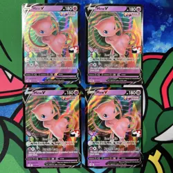 Prize Pack Series Two Pokemon Play! Mew V 113/264 Stamp Promo (1 of 4 Available) - Image 1