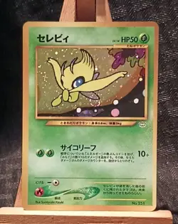 Pokemon Japanese Celebi Neo No.251 Holo-foil with Swirl Never Played - Image 1