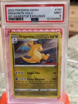 2022 POKEMON SWSH SILVER TEMPEST GAMESTOP EXCLUSIVE #131/195 DRAGONITE PSA 9 - Image 1