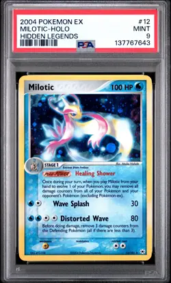 2004 POKEMON EX HIDDEN LEGENDS #12 MILOTIC-HOLO PSA 9 - Image 1