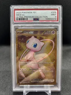 Pokemon 2023 151 Ultra Premium Collection MEW Ex Metal #205 PSA 9 Mint RARE - Image 1