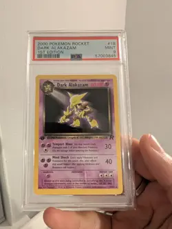 2000 Dark Alakazam 1st Edition 18/82 PSA 9 Team Rocket Pokemon Card TCG - Image 1