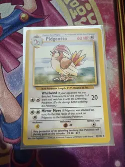 Pidgeotto - 22/102 - Pokemon Base Set Unlimited Rare Card WOTC LP - Image 1