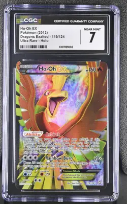 CGC 7 Near Mint Ho-Oh EX 119/124 Ultra Rare Holo Dragons Exalted Pokemon - Image 1